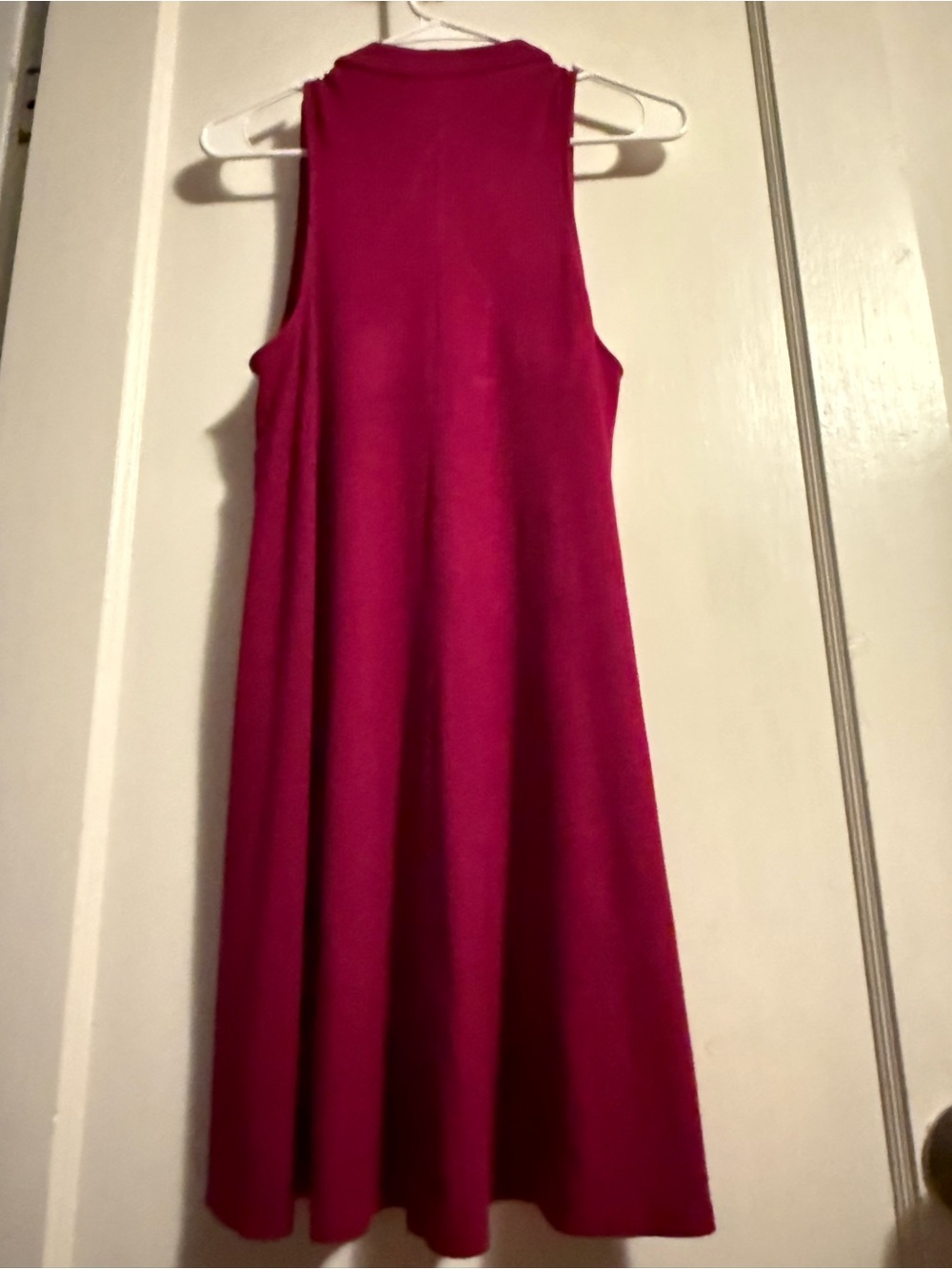 Forever 21 Ribbed Mock Neck Midi Dress in Fuchsia